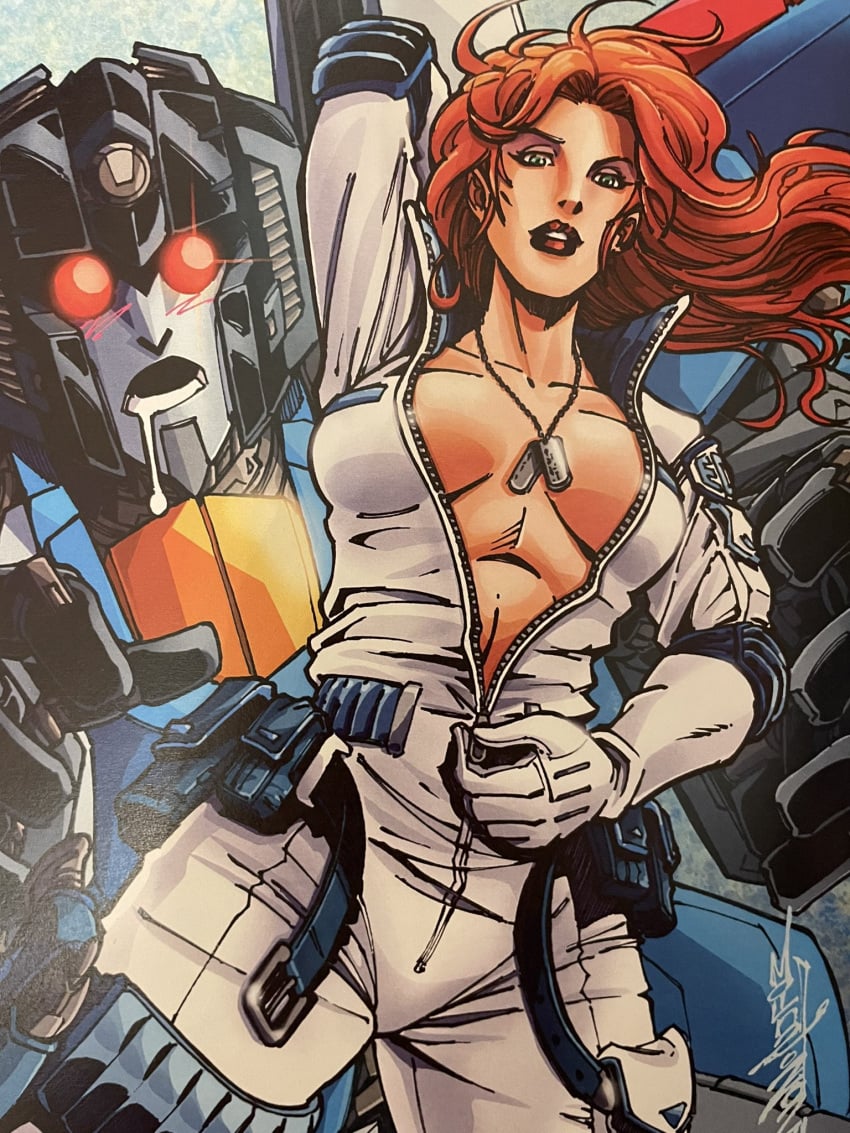 alex_milne alien breasts breasts breasts cleavage clothed clothes clothing female male marissa_faireborn red_eyes red_hair robot thundercracker tight_bodysuit tight_clothing tight_fit transformers transformers_idw undressing unzipped unzipped_bodysuit unzipping