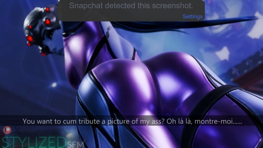 1girls ass blender overwatch snapchat stylizedsfm tagme widowmaker