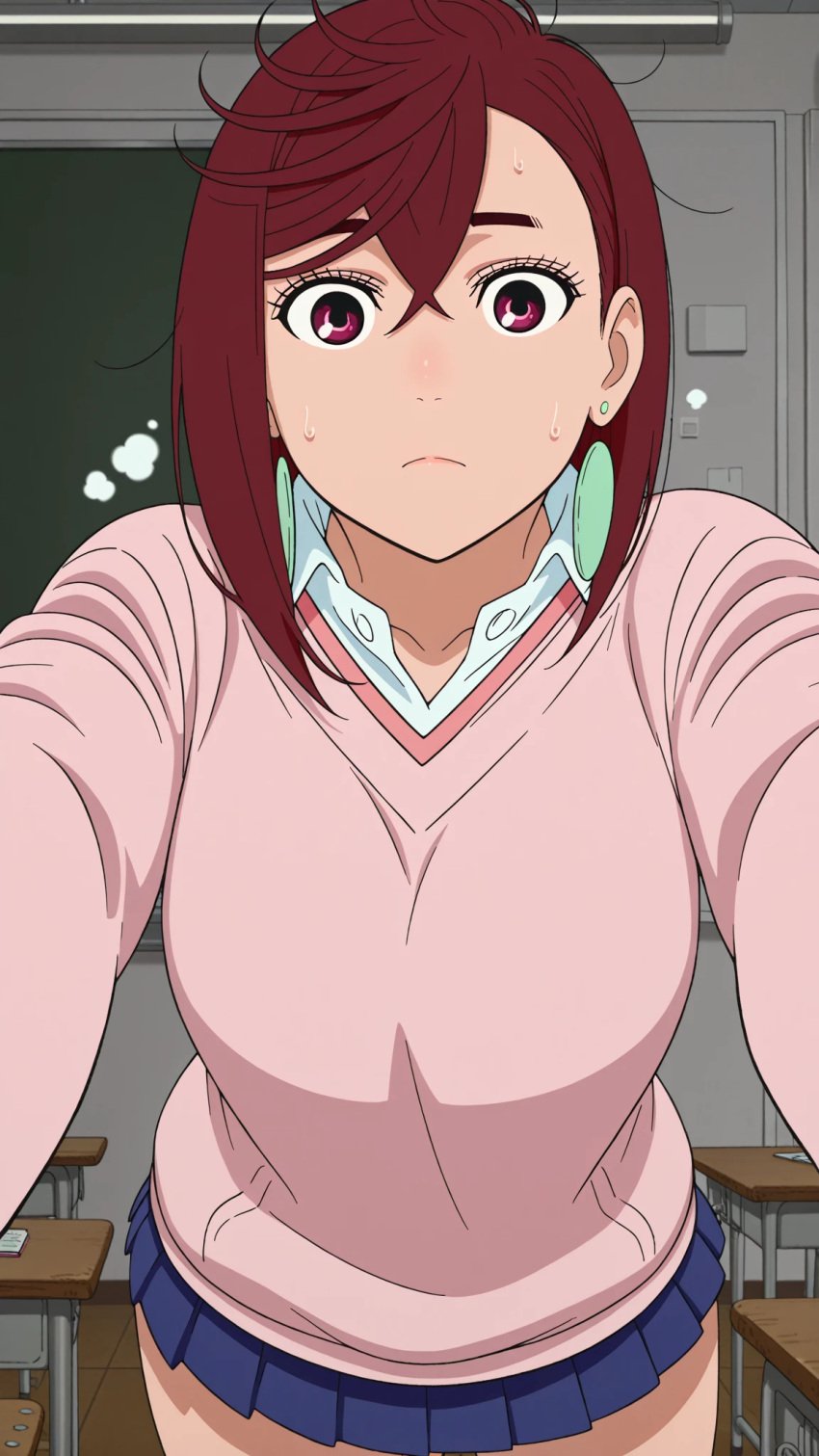 ai_art ai_assisted ai_generated ass belly belly_expansion big_ass big_belly big_breasts curvy dandadan dark_eyes dark_hair drunk female female momo_ayase nude pregnant pub voluptuous voluptuous_female white_skin