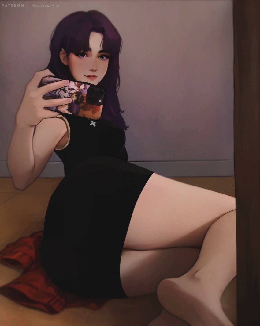 ass ass ass_focus big_ass breasts butt_crack camera camera_pov caption censored clothed feet feet_out_of_frame female female_focus female_only flashing_pussy fully_clothed katsuragi_misato meemo.psd message mirror mirror_reflection mirror_selfie misato_katsuragi neon_genesis_evangelion neopn_genesis_evangelion nudes patreon phone purple_hair pussy seductive self_shot selfie snapchat snapchat_sexting teasing undressed