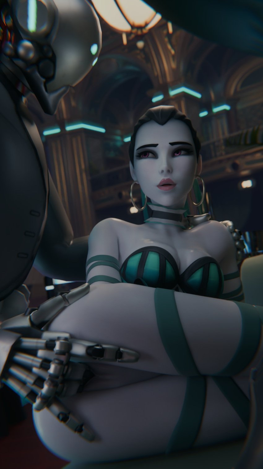 1boy 1girls 3d big_breasts blizzard_entertainment fingering fingering_pussy fraxxlr french_female large_breasts medium_breasts overwatch overwatch_2 petite petite_body purple_skin robot robot_boy shaved_pussy skinny slim slim_waist thigh_gap thighs two_fingers_in_pussy widowmaker