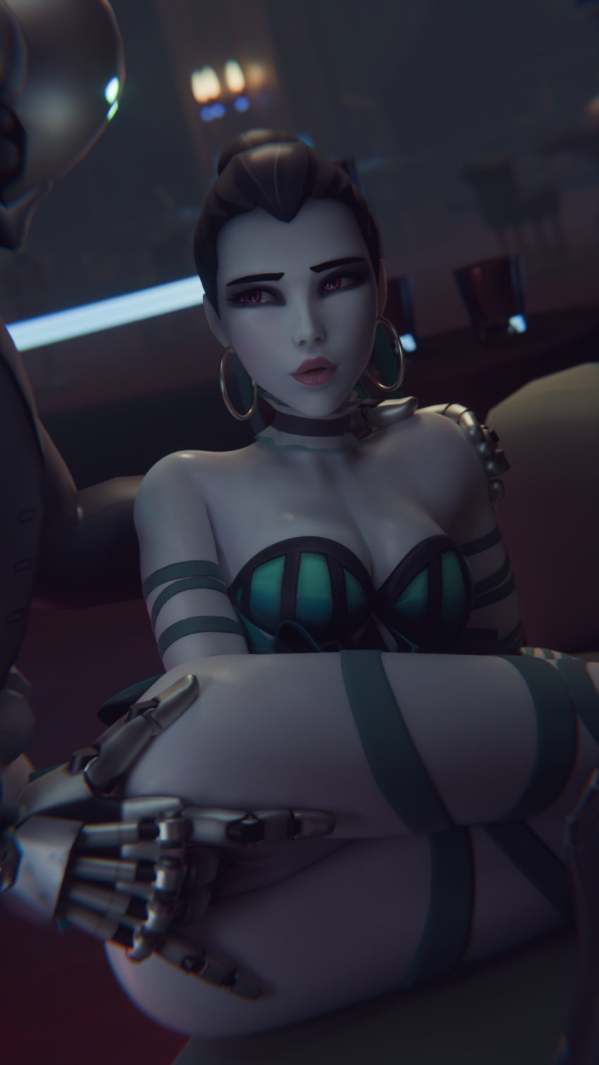 1boy 1girls 3d big_breasts blizzard_entertainment fingering fingering_pussy fraxxlr french_female large_breasts medium_breasts overwatch overwatch_2 petite petite_body purple_skin robot robot_boy shaved_pussy skinny slim slim_waist thigh_gap thighs two_fingers_in_pussy widowmaker