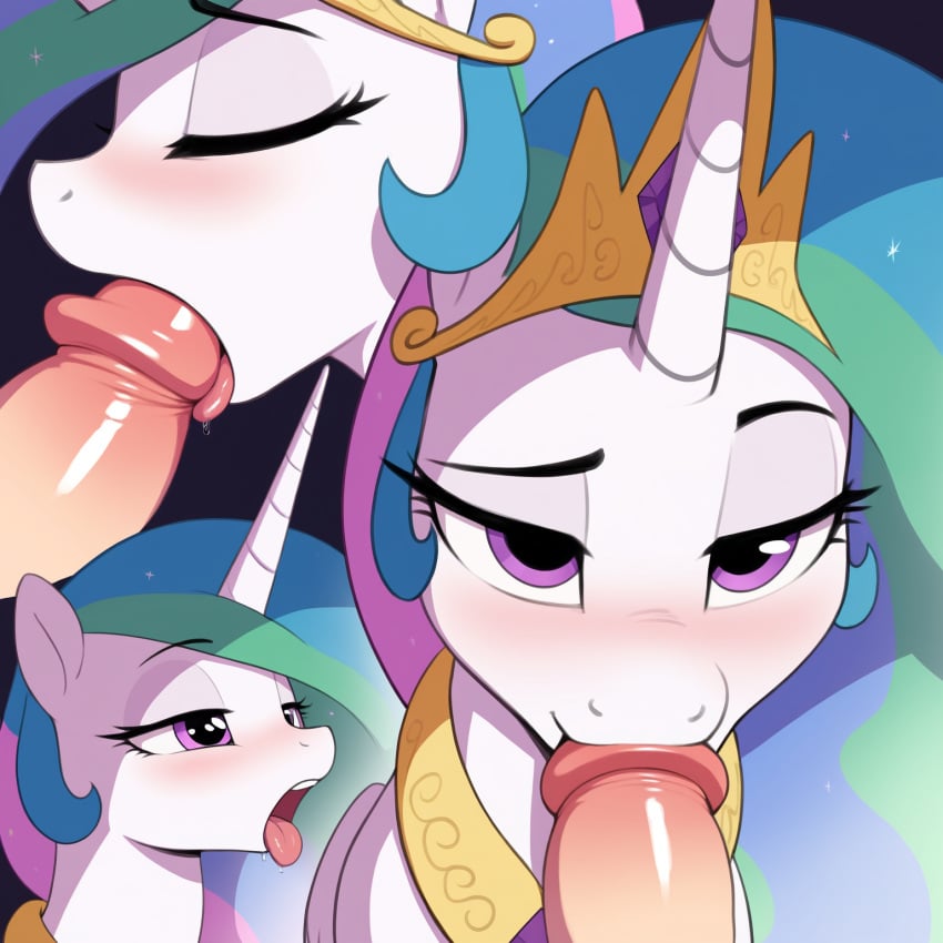 ada ai_generated equid equine fellatio female friendship_is_magic hasbro horse human human_on_feral interspecies male male_human/female_feral my_little_pony oral oral_sex pink_eyes pony princess_celestia_(mlp) sex uncensored zoophilia