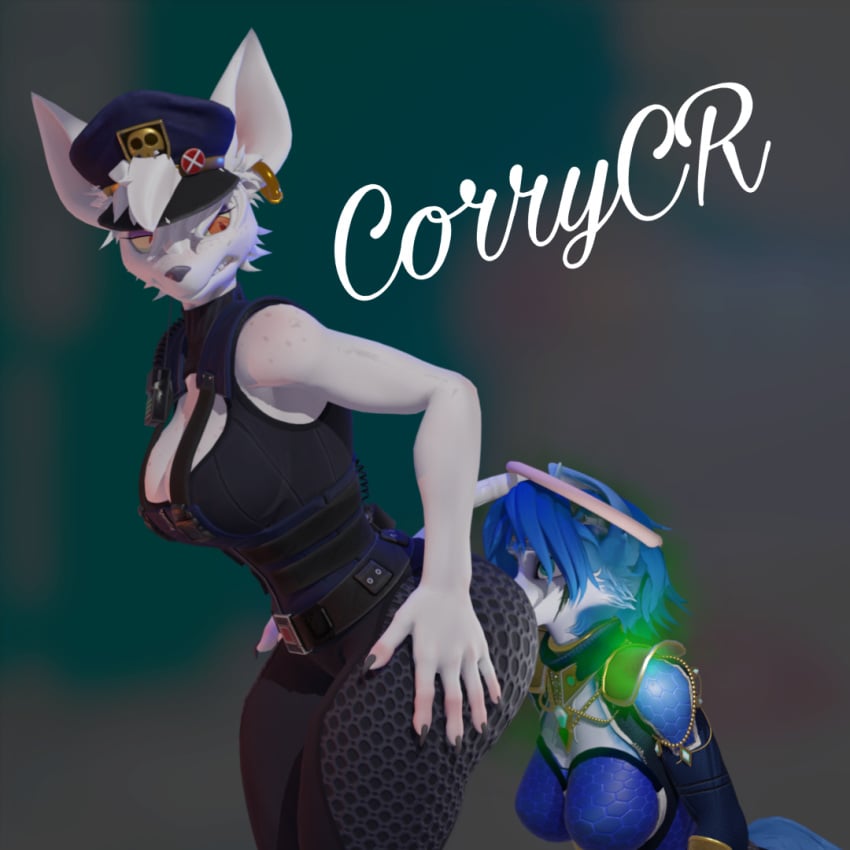 fart fart_cloud fart_fetish fart_torture farting_in_face farting_pose furry krystal krystal_(star_fox) officer_flint_(foretbwat) police police_uniform star_fox