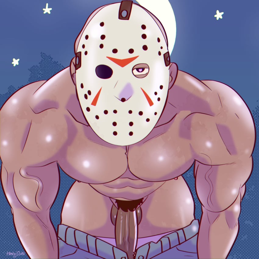 balls bara boner chicorobot erection friday_the_13th himbocatto hockey_mask jason_voorhees male male_only mask muscles muscular penis solo solo_male undressing