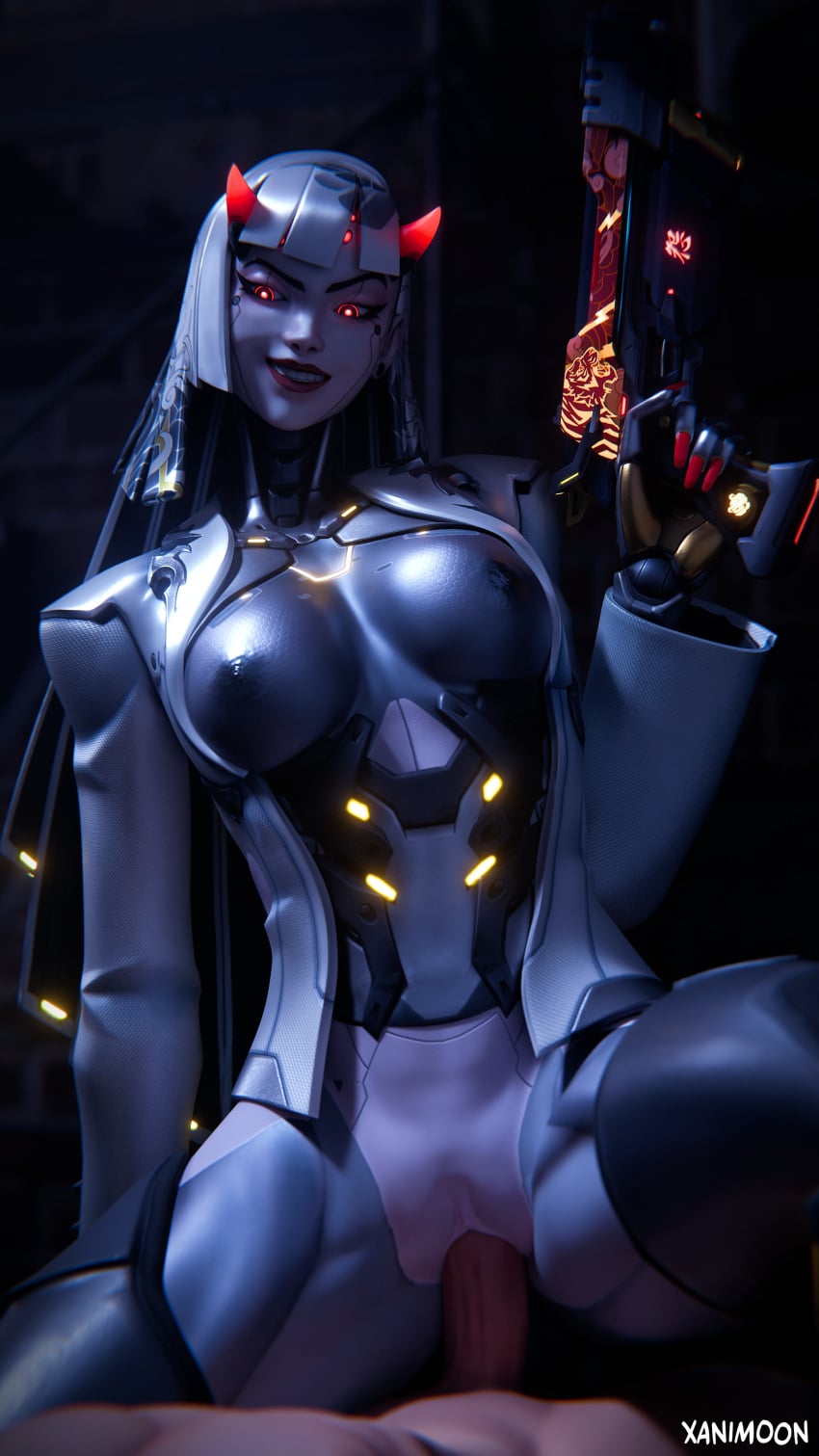 3d overwatch riding robot robot_girl sex shion_(overwatch) tagme xanimoon