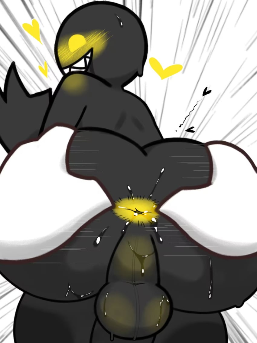 3:4 anthro anus ass balls big_butt bodily_fluids butt_grab gaping gaping_anus genitals hand_on_butt hi_res humanoid jun_zi_(artist) male naruto