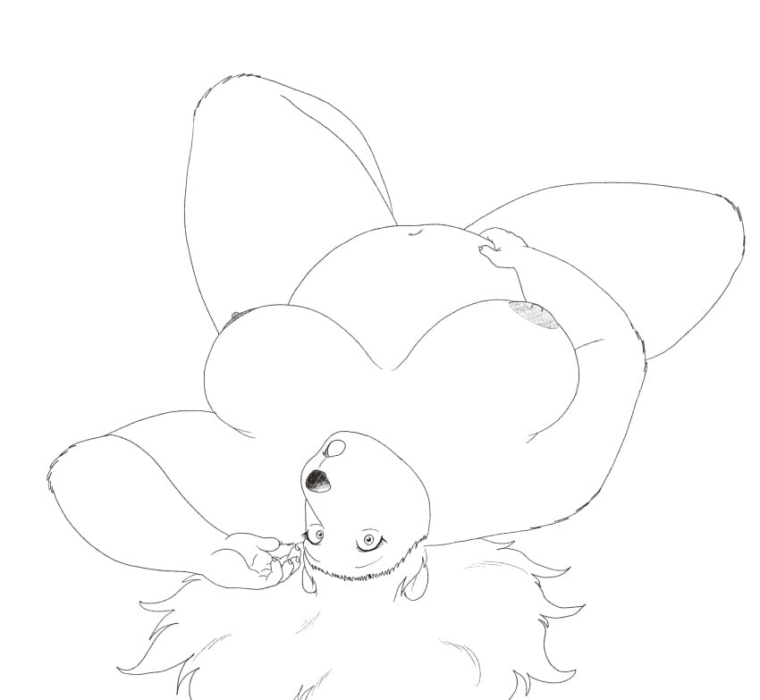 2024 5_fingers anthro areola ass bear belly big_breasts big_butt black_and_white breasts digital_drawing_(artwork) digital_media_(artwork) english_text female fingers hi_res huge_breasts line_art looking_at_viewer mammal mammal_humanoid monochrome nipples noelle_(twistcmyk) nude open_mouth oscar_parke_(artist) overweight overweight_female polar_bear simple_background solo text thick_thighs ursid_humanoid ursine ursine_humanoid white_background wide_hips