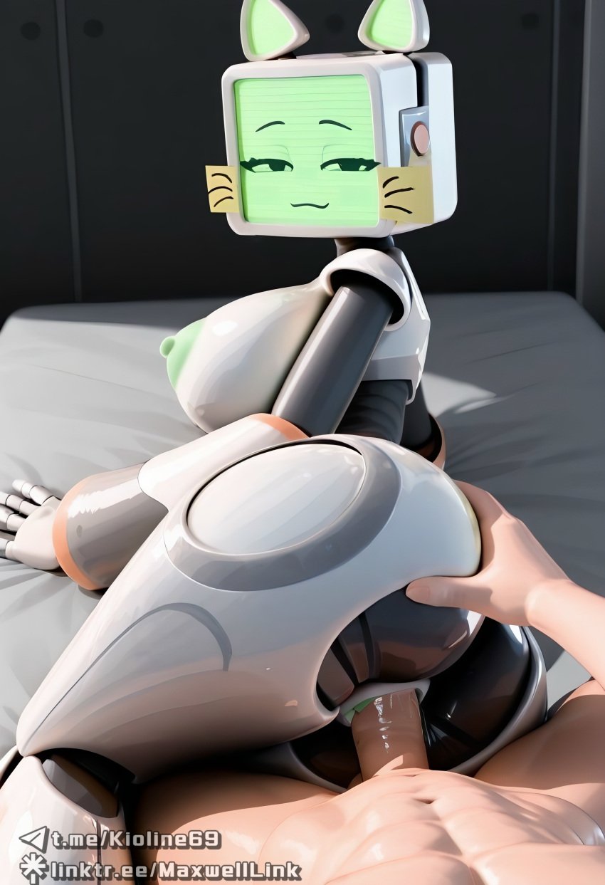 1girls ai_assisted ai_generated animal_ears cat_ears catgirl civitai computer_head computer_monitor computer_screen felid felid_humanoid feline female female_only green_nipples human_on_robot kioline pur_03 robot robot_cat robot_catgirl robot_girl robot_humanoid screen_face sex tv tv_head vaginal_penetration wide_hips