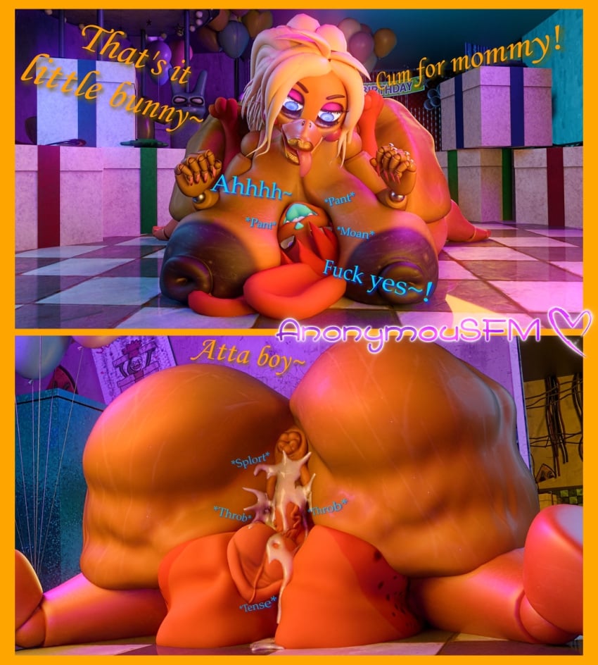 3d 3d_(artwork) animatronic anonymousfm anthro anus areola ass avian balls beak beak_lips big_areola big_breasts big_butt big_nipples bird bodily_fluids breasts chicken cum cum_in_pussy cum_inside digital_media_(artwork) duo english_text erection female female_penetrated five_nights_at_freddy's five_nights_at_freddy's_2 galliform gallus_(genus) genital_fluids genitals gilf_toy_chica hair hi_res huge_breasts huge_butt huge_hips huge_thighs humanoid_genitalia humanoid_penis lagomorph leporid lips lipstick machine makeup male male/female male_penetrating male_penetrating_female mammal nipples nude open_mouth penetration penile penis phasianid puffy_anus puffy_areola puffy_nipples pussy rabbit robot scott_cawthon scottgames sex size_difference smile text thick_lips thick_thighs tongue toy_chica_(fnaf) vaginal_penetration wide_hips