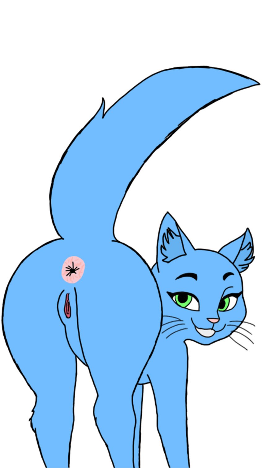 animal animal_anus anus anus_focus art ass character cyan cyan_cat digital digital_art digital_drawing drawing feline female_feral feral naked nude original original_character sensual