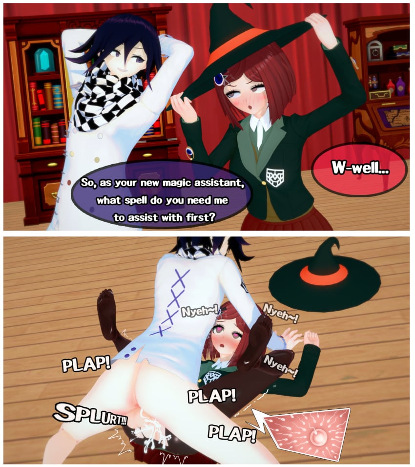 1boy 1boy1girl 1girls 2koma blue_gem blue_gemstone blush bookie bottomless bottomless_female bottomless_male breeding creampied cum cum_in_pussy cum_inside cumming_while_penetrating danganronpa danganronpa_(series) danganronpa_v3 danganronpa_v3:_killing_harmony deep_blush english english_language english_text eyeroll eyes_rolled_back eyes_rolling_back female female_penetrated fertilization fucked_silly hair_ornament hairclip heart-shaped_pupils hetero_sex heterosexual impregnated impregnation instant_loss instant_loss_2koma internal_cumshot kokichi_ouma legs_up light-skinned_female light-skinned_male light_skin light_skinned_female light_skinned_male looking_pleasured male male/female male_on_female male_penetrating male_penetrating_female mating_press missionary_position nakadashi new_danganronpa_v3 on_back ouma_kokichi overflow overflowing overflowing_cum ovum pantyhose penis penis_in_pussy pinned_down pleasure_face purple_eyes purple_eyes_male purple_hair purple_hair_male red_eyes red_eyes_female red_hair red_hair_female ripped_clothing ripped_pantyhose ripped_stockings rolled_back_eyes rolling_eyes sex short_hair sperm_cell sperm_meets_ovum spike_chunsoft straight straight_sex text text_bubble thighhighs tights torn_pantyhose uncensored vagina vaginal_penetration vaginal_sex wholesome wholesome_sex witch_hat yumeno_himiko