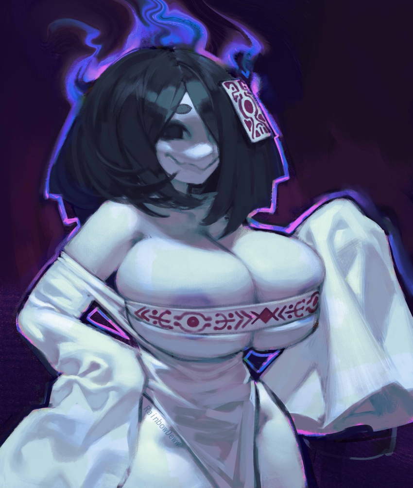 1girls areolae breasts cherusdoodles female ghost ghost_girl huge_breasts nipples tagme