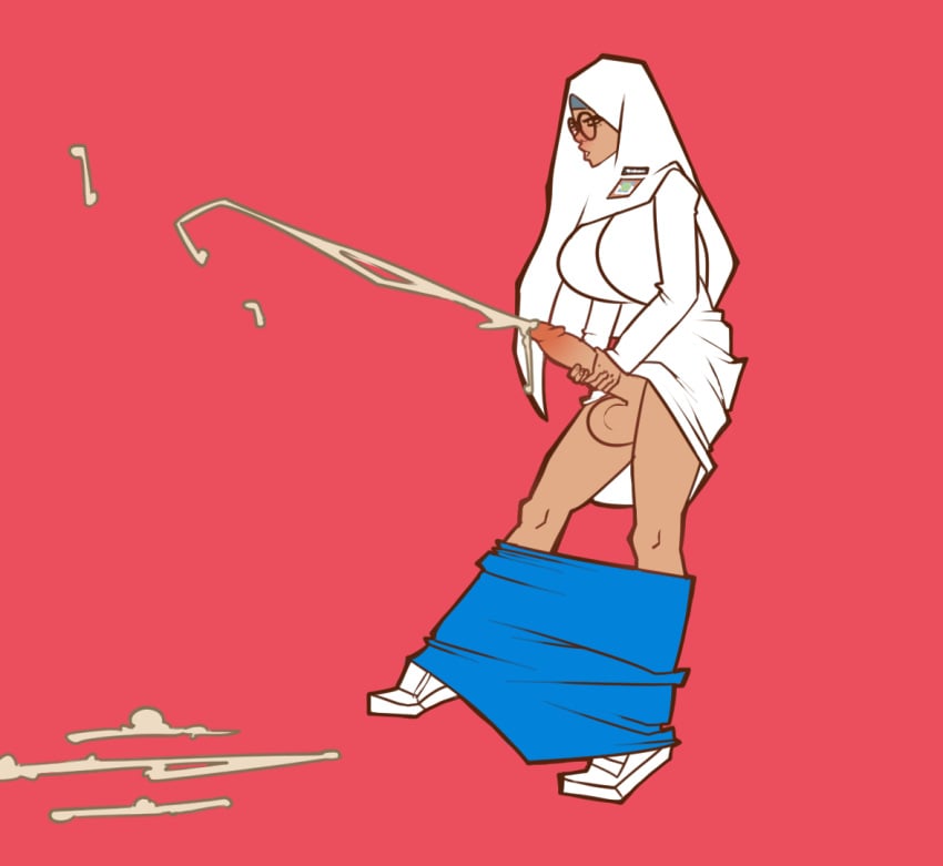 1futa 1futanari bolapistarize closed_eyes cum cum_on_ground cumshot dark_skin ejaculating_cum ejaculation futa futa_only futanari glasses hijab hijab_futa hijabi indonesian intersex islam masturbation muslim muslim_futa oc original_character red_background religion simple_background skirt_down standing standing_masturbation
