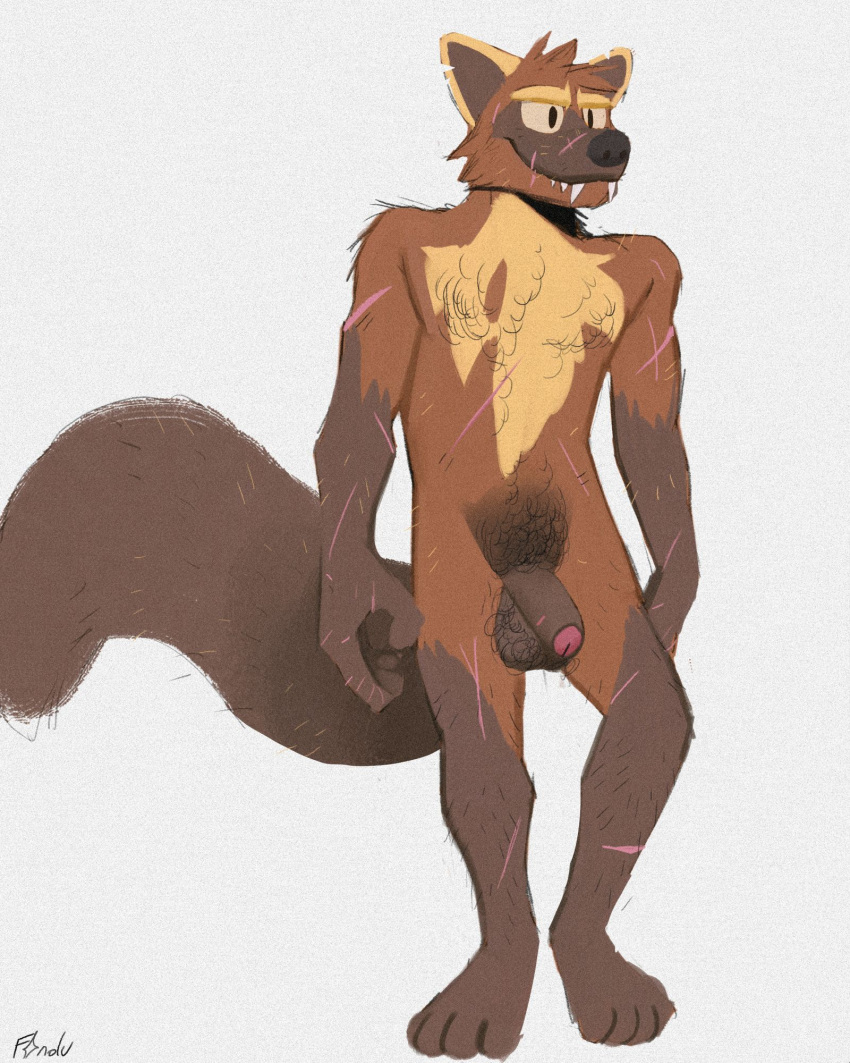 2024 4:5 anthro balls big_balls big_penis black_nose body_hair brown_body brown_fur chest_hair countershade_torso countershading evil_face evil_look fangs flaccid fluffy fluffy_tail foreskin fritzbonn fur genital_scar genitals gulonine hairy_balls hi_res humanoid_genitalia humanoid_penis long_tail male mammal marten multicolored_body multicolored_fur mustelid musteline notched_ear nude partially_retracted_foreskin penis penis_scar pine_marten pubes retracted_foreskin scar scars_all_over signature simple_background solo standing tail tan_body tan_fur teeth uncircumcised white_background