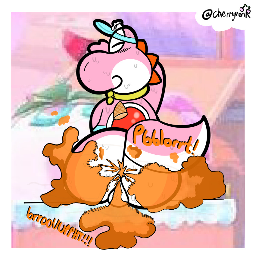 Pink Yoshi (Mario (Series)) Rule 34 Image