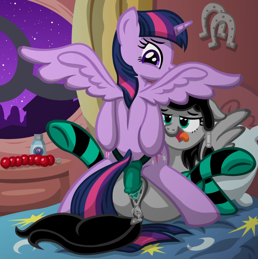 alicorn anal_beads dildo equine friendship_is_magic horn horseshoe lube mammal my_little_pony original_character pegasus penetration sex_toy stockings template93 twilight_sparkle_(mlp) unicorn wings