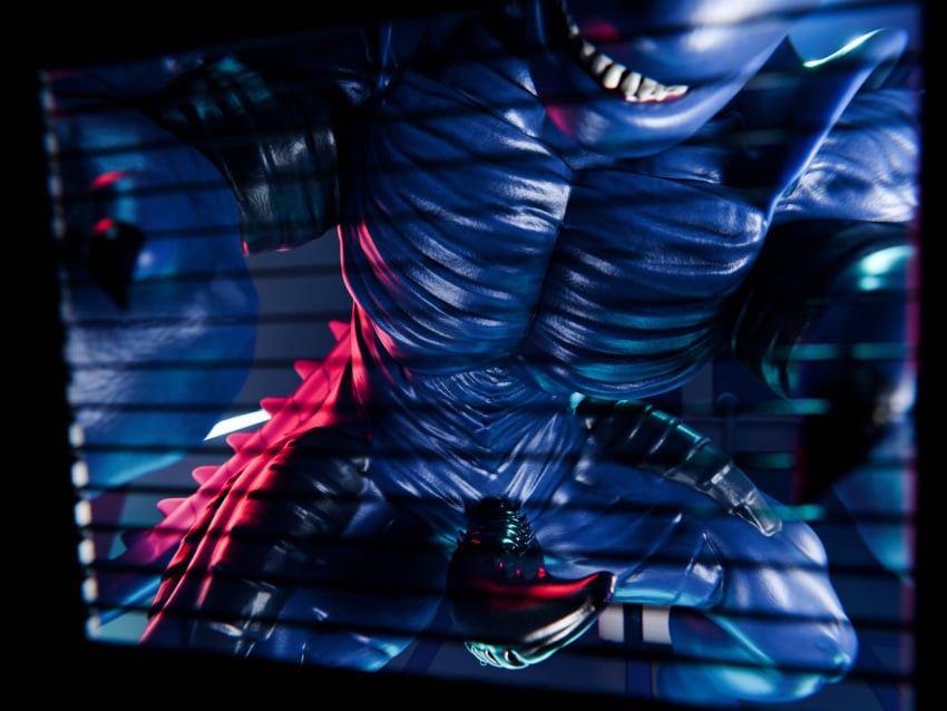 2025 3d 4:3 abs alien alien_(franchise) biceps big_muscles big_penis biped black_claws black_penis blue_body claws deltoids digital_media_(artwork) eyeless first_person_view fish genitals grin hi_res hiding huge_muscles hybrid in_locker inside karkhar knot locker long_tail looking_at_viewer male male_xenomorph marine muscular muscular_male pecs penis quads reaching_towards_viewer sequence shark smile snekkuu spiked_penis spiked_tail spikes spikes_(anatomy) standing tail tapering_penis teeth thick_neck triceps xenomorph