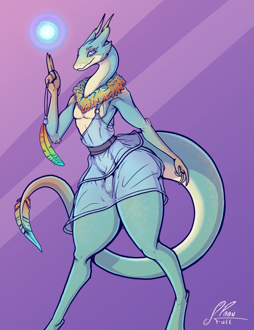 absurd_res anthro ass big_butt blue_body blue_eyes blue_scales bulge clothing couatl dragon fantasy feathered_scalie feathered_snake feathers femboy genitals glistening glistening_body green_body green_scales hi_res lizard magic_user male mythological_creature mythological_scalie mythology neck_tuft penis reptile scales scalie scaly_tail slim small_penis snake solo spoonfullofdirt tail tail_feathers toga translucent translucent_clothing tuft