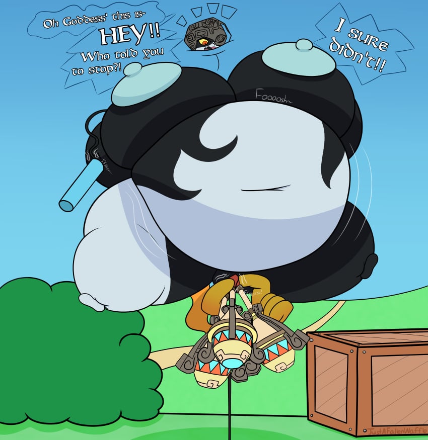 2022 absurd_res air_inflation air_pump annoyed areola belly belly_expansion big_areola big_belly big_breasts big_nipples big_pussy black_body black_skin blue_areola blue_body blue_nipples blue_skin body_inflation box breast_expansion breasts cel_shading colored container dialogue digital_media_(artwork) english_text expansion female floating fused_shadow genital_expansion genitals grey_helmet hair helium_tank hi_res hose hose_in_butt hose_in_mouth hose_in_pussy hose_inflation huge_areola huge_belly huge_breasts huge_nipples huge_thighs humanoid hyper hyper_areola hyper_belly hyper_breasts hyper_inflation hyper_nipples hyper_thighs immobile imp inflation justafallenwaffle midna motion_lines multicolored_body navel nintendo nipples not_furry onomatopoeia open_mouth orange_hair outside pink_mouth plant prehensile_hair pussy pussy_expansion red_eyes shaded shrub snaggle_tooth solo sound_effects swelling talking_to_viewer text the_legend_of_zelda thick_thighs thigh_expansion twili twilight_princess two_tone_body yellow_sclera