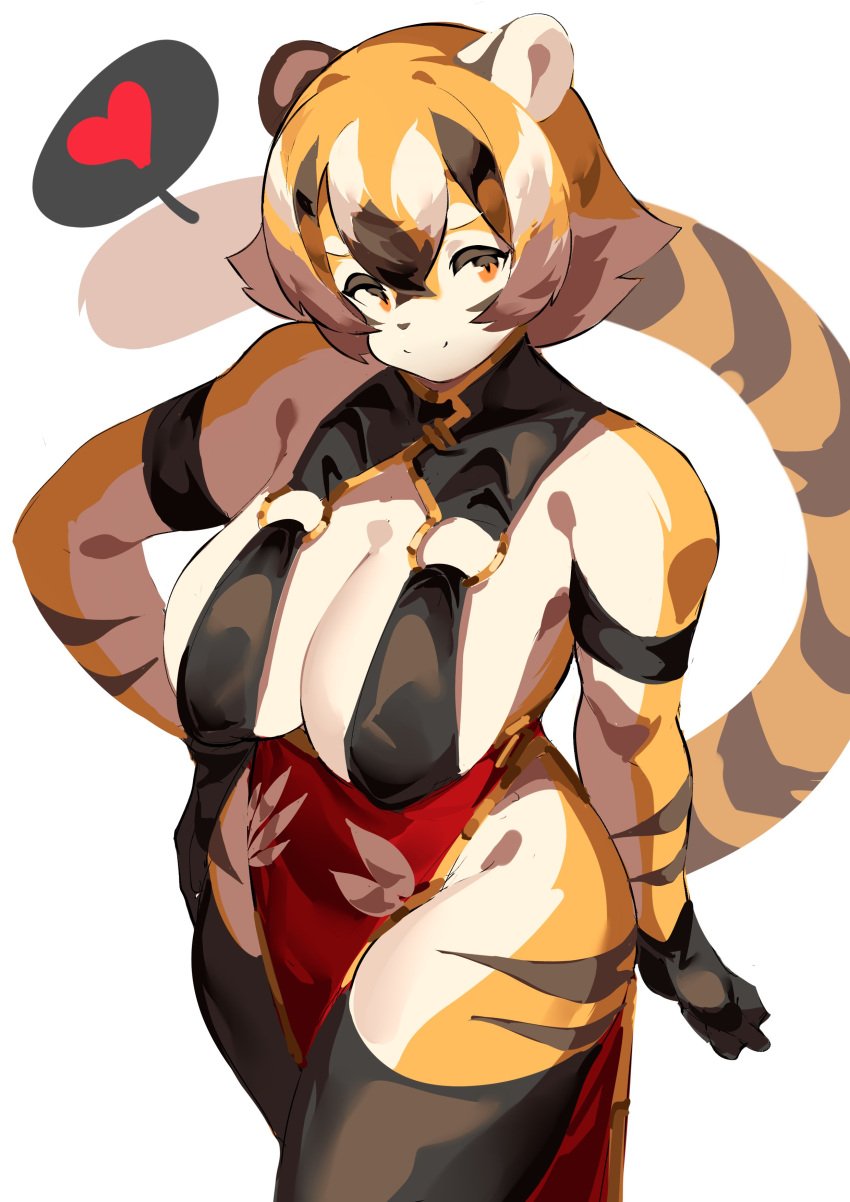 1girls big_breasts breasts cleavage feline female furry huge_breasts mx99926 thick_thighs tiger tiger_girl wide_hips