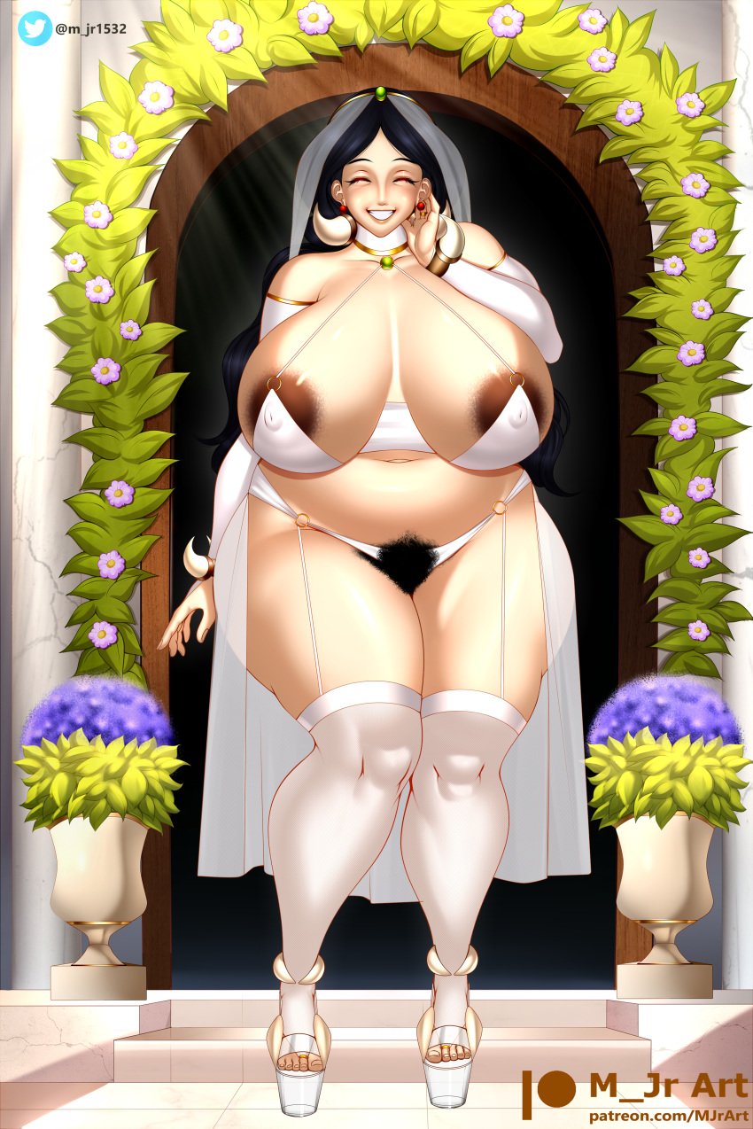 1girls alternate_version_available areola_slip areolae big_ass black_hair blush breasts bride brown_areola brown_nipples chubby chubby_female closed_eyes clothing drasna_(pokemon) earrings female female_only fertile gilf granny hairy_pussy heels high_heels high_resolution huge_breasts jewelry legwear m_jr_art mature_female mature_woman nintendo nipples no_panties old_woman paid_reward partially_nude pokemon pubic_hair public_nudity pussy ready_for_sex smile smiling tagme thick_thighs thighhighs thighs very_high_resolution wedding_dress wedding_ring wholesome wide_hips wife