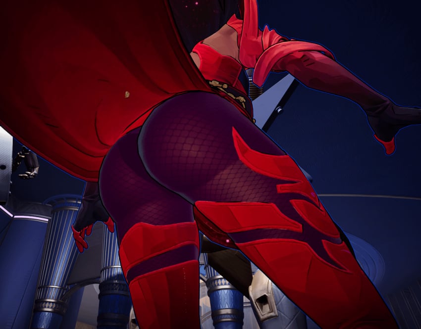 1girls ass ass_focus big_ass female female_only marvel marvel_rivals scarlet_witch scarlet_witch_(marvel_rivals) screenshot thick_thighs upskirt wanda_maximoff