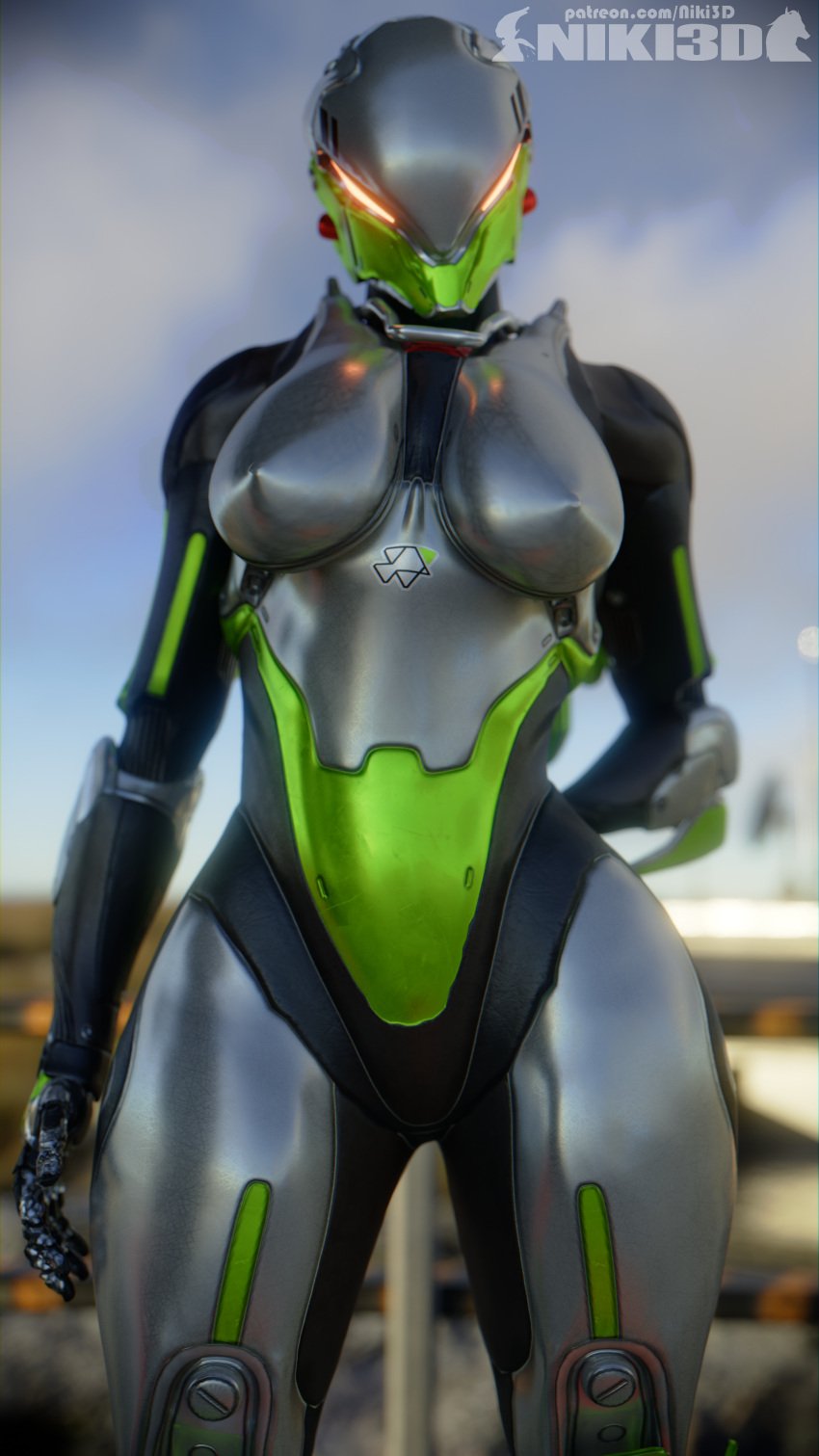 1girls 2024 3d 3d_(artwork) anthem breasts cleavage exosuit female female_focus female_only glowing_eyes helmet hi_res highres hips interceptor large_breasts looking_at_viewer metal_nipples niki3d nipples robot robot_girl robot_joints robotic_arm slim_waist solo solo_female solo_focus suit thick_hips thick_thighs thigh_gap thighs watermark wide_hips