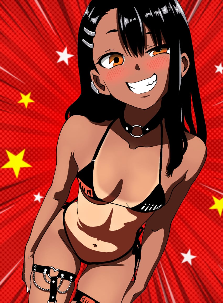 1girls bikini female female_only hayase_nagatoro human please_don't_bully_me,_nagatoro smile smile_pretty_cure solo tanned