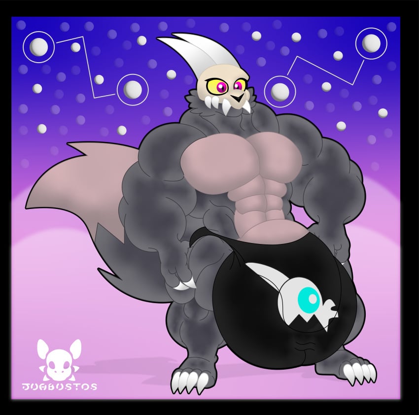 absurd_res anthro balls big_balls bulge clothing detailed disney genitals hi_res huge_balls hyper hyper_balls hyper_genitalia hyper_muscles jdbo-arts king_clawthorne male male_only muscular penis royalty solo the_owl_house titan_(the_owl_house) underwear