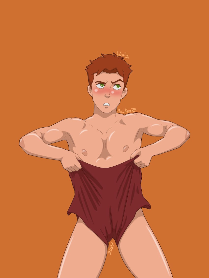 armpit armpits dc dc_comics embarrassed gay kid_flash nii_kay75 no_visible_genitalia nsfw skinny the_flash_(series) wally_west yaoi young_justice yuh..._(art)