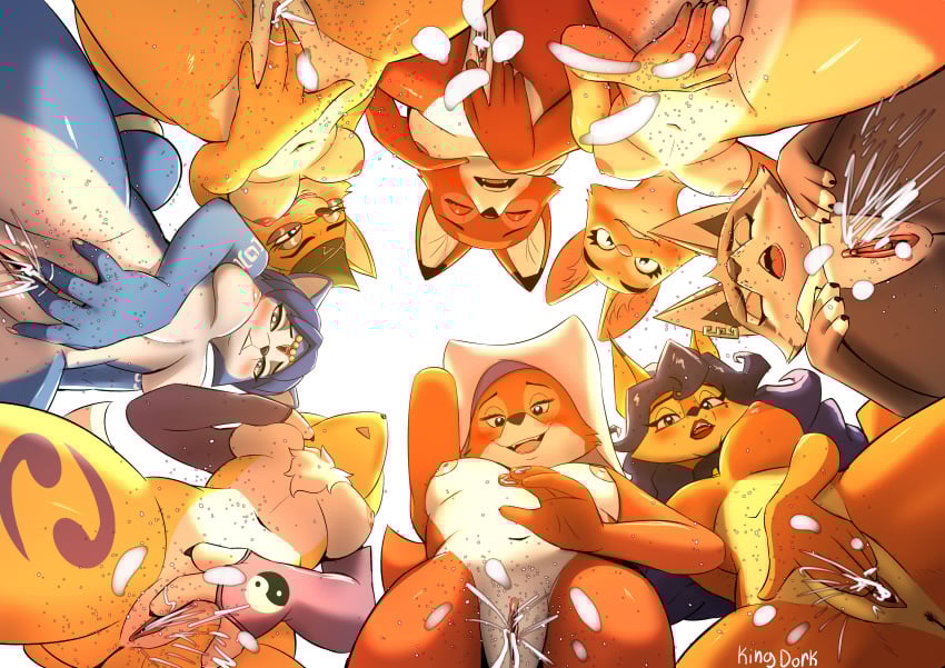 2025 8girls absurd_res anthro areola armwear bandai_namco blush bodily_fluids breasts canid canine carmelita_fox clothing cumming_on_viewer diane_foxington digimon digimon_(species) digital_media_(artwork) disney dreamworks eyebrows eyelashes eyewear female female_ejaculation fingers fox genital_fluids genitals glasses group hair hi_res kingdorkster krystal krystal_(star_fox) kung_fu_panda looking_at_viewer low-angle_view lt._fox_vixen maid_marian mammal masturbation multiple_girls navel nintendo nipples one_eye_closed open_mouth pussy renamon reverse_bukkake sek_studio simple_background sly_cooper_(series) smile sony_corporation sony_interactive_entertainment squirrel_and_hedgehog star_fox sucker_punch_productions the_bad_guys the_fox_and_the_hound vixey zhen_(kung_fu_panda)