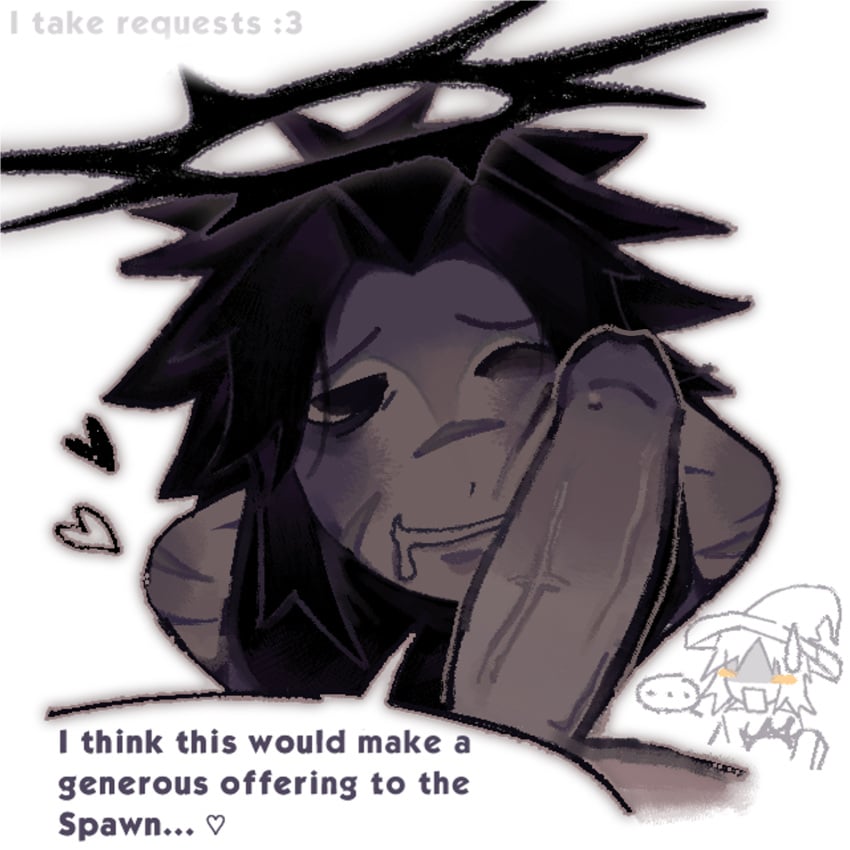2boys :3 azure_(forsaken) caramellinee disembodied_penis drooling duo english_text erection excited forsaken_(roblox) gay gloop heart kneeling long_hair looking_at_viewer looking_up male no_underwear offering oh_my_golly_gee_im_about_to_gloop one_eye_closed penis penis_on_face roblox roblox_game robloxian self_upload speech_bubble tagme text text_box turned_on two_time_(forsaken) what_are_the_odds? white_background yaoi
