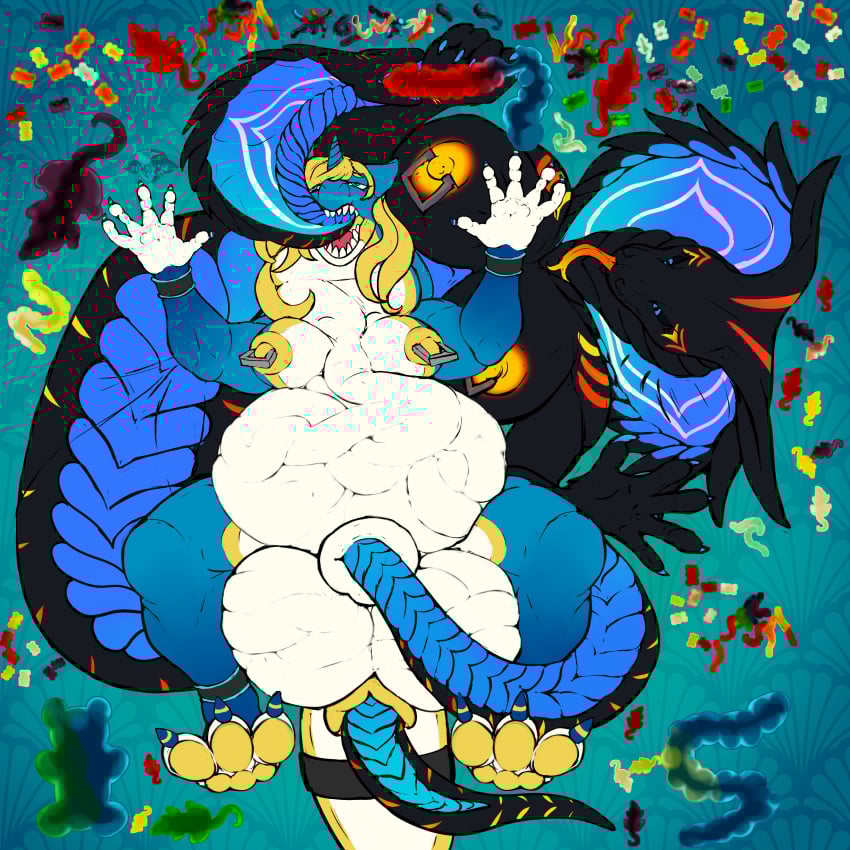absurd_res all_the_way_through anal anal_sex anal_threading apode belly_expansion bracelet breast_piercing breast_size_difference breasts candy cetacean dessert dolphin draconcopode expansion_while_penetrating exposed_breasts food food_creature forked_tongue group hanging_breasts hi_res jewelry large_penis legless living_candy living_tail mammal marine naga nipple_piercing nipples oceanic_dolphin orca penetration piercing reptile ring_piercing scalie serpentine snake snake_hood snake_tail stomach_bulge tail tongue toothed_whale trio trio_focus unusual_anatomy unusual_tail yonnixart