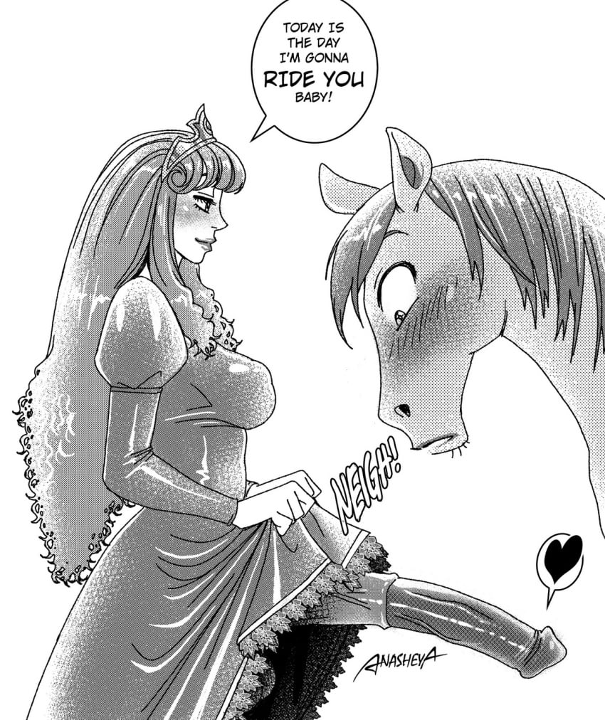 1futa anasheya balls blush breasts crown dickgirl dress dress_lift erect funny futa_with_male futadom futanari horse horsecock huge_cock imminent_rape intersex interspecies long_hair monochrome nipples penis penis_awe penis_out penis_under_dress princess princess_pippa side_view skirt_lift testicles text tiara wide_eyed zoophilia