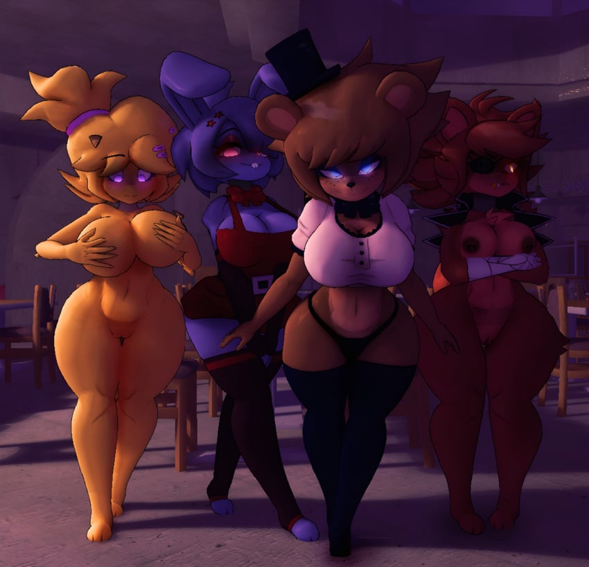 3d 3d_(artwork) 4girls barefoot big_ass big_breasts big_penis big_thighs bonfie bonfie_(cally3d) bonnie_(cally3d) bonnie_(fnaf) breasts cally3d chica_(cally3d) chica_(fnaf) chiku chiku_(cally3d) completely_nude completely_nude_female female female_only fexa fexa_(cally3d) five_nights_at_freddy's foxy_(cally3d) foxy_(fnaf) freddy_(fnaf) fredina's_nightclub fredina_(cally3d) frenni_fazclaire full_body furry group naked naked_female nude nude_female penis thick_thighs thighs zhipyuwu