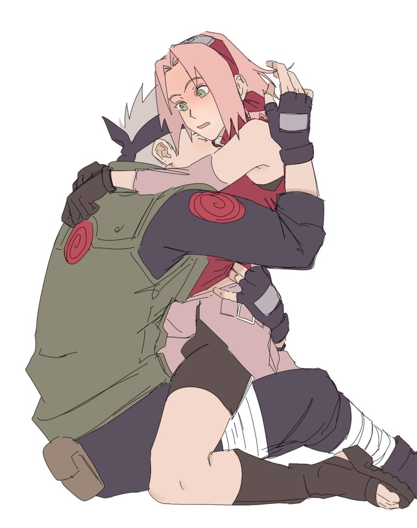 adult_and_teenager age_difference ass_grab before_sex boots breast_press breast_smother convenient_censoring elbow_pads embarrassed fully_clothed gloves hatake_kakashi hi_res kunoichi long_hair naruto naruto_(series) naruto_shippuden ni072 ninja older_male older_man_and_teenage_girl pants petite pink_hair sakura_haruno sandals shirt short_hair shorts silver_hair sitting sitting_on_lap sitting_on_person skirt smothering straddling straight unmasked vest younger_female