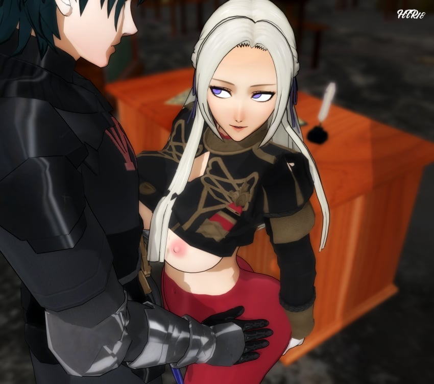 3d ass breasts breasts_out byleth_(fire_emblem) byleth_(fire_emblem)_(male) edelgard_von_hresvelg female female_focus fire_emblem fire_emblem:_three_houses htr18 human human_only imminent_sex light-skinned_female light-skinned_male light_skin male nintendo tagme