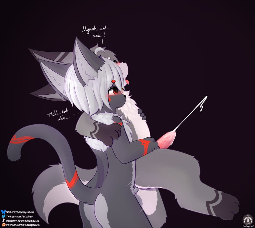 absurd_res anal anal_sex animal_genitalia animal_penis asian_mythology bakeneko blush bodily_fluids canine_genitalia canine_penis claws cum cumshot east_asian_mythology ejaculation fangs felid feline fur fur_markings genital_fluids genitals hair hexous_kenogami hi_res humanoid_genitalia humanoid_penis iradeon japanese_mythology lifting_partner male male/male mammal markings mythology penetration penis red_eyes sean_(senz) senz simple_background tail teeth text thrusting tongue tongue_out white_hair yokai