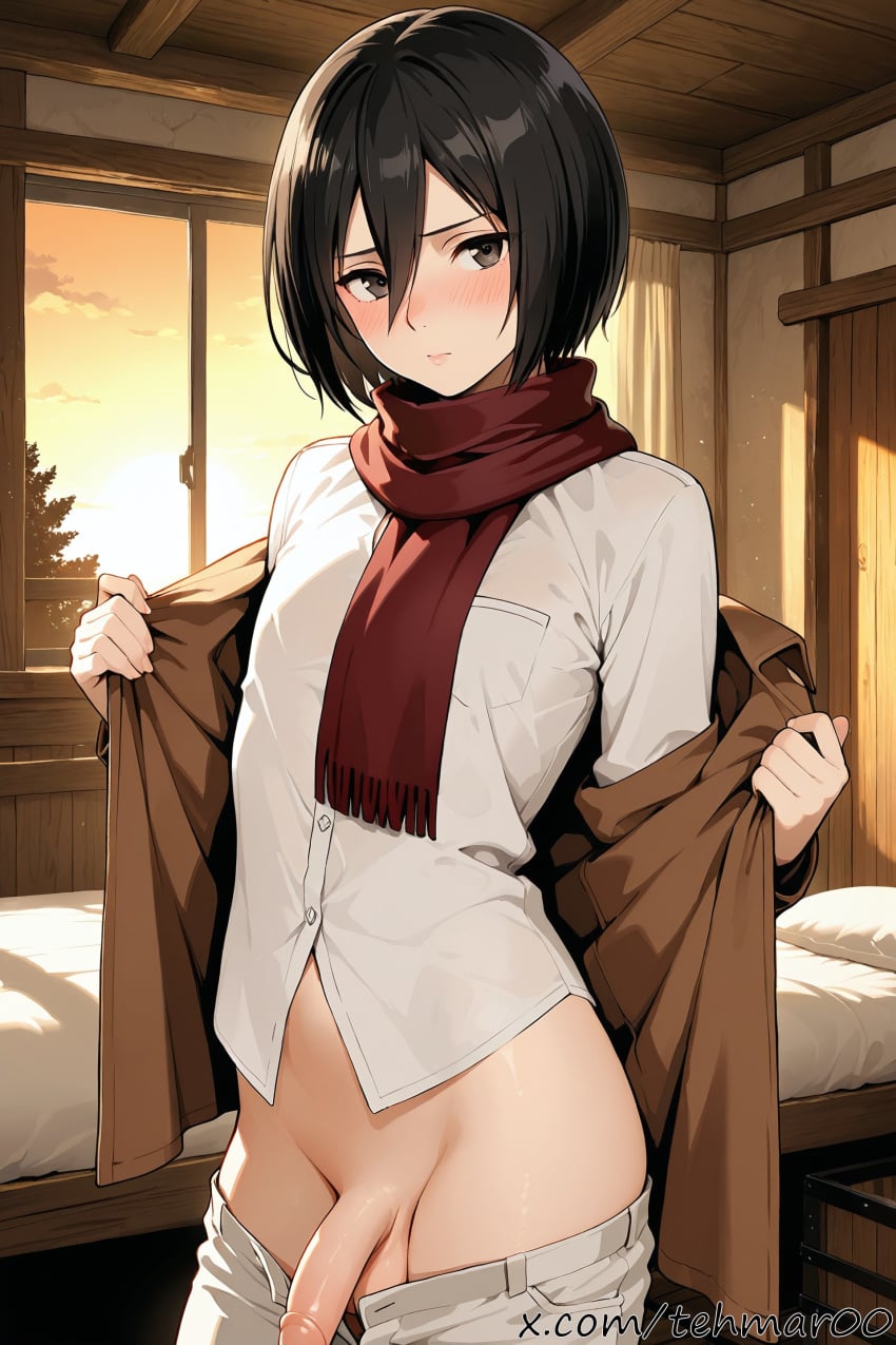 Male Mikasa (Attack On Titan) Rule 34 Image