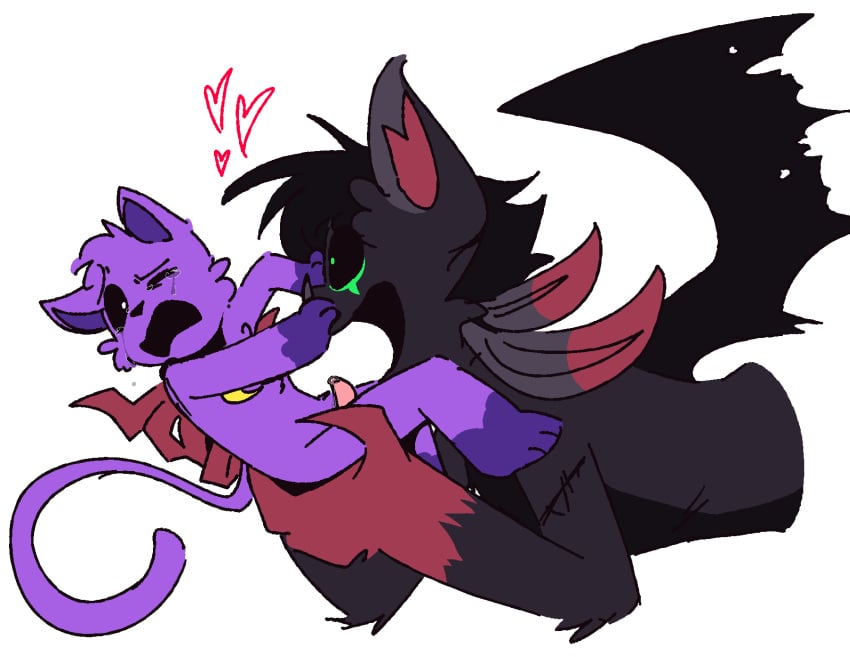 baylee_midnight_(oc) catnap_(poppy_playtime) critters_(poppy_playtime) crying crying_with_eyes_closed feline furry furry_only fursona hybrid mickeydoodles23 no_humans noncon nonconsensual oc_x_canon original_character poppy_playtime poppy_playtime_(chapter_3) size_difference smiling_critters smiling_critters_oc