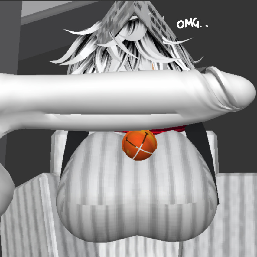 1boy1girl 3d artist_request big_breasts big_cock breasts clothed_female dummy_(roblox) penis roblox roblox_avatar robloxian source_request tagme white_hair white_sweater