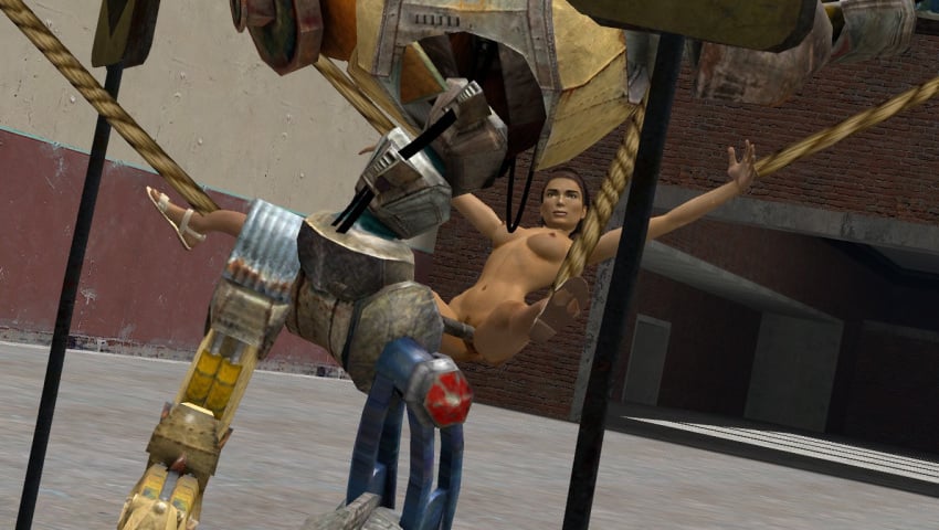 1boy 1girls 3d alyx_vance dog_(half-life_2) female feral garry's_mod gm_construct half-life half-life_(series) half-life_2 human human_female male nude nude_female robot robot_boy thetwinkly1