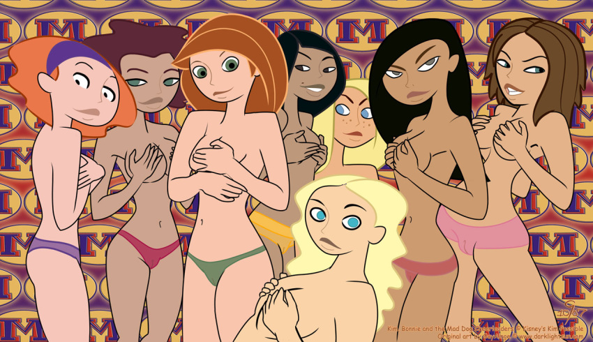 2007 6+girls 8girls bonnie_rockwaller crystal_(kim_possible) darklightsun disney disney_channel female female_only hope_(kim_possible) human jessica_(kim_possible) kim_possible kimberly_ann_possible liz_(kim_possible) marcella_(kim_possible) mole multiple_females multiple_girls panties pussy straight_hair tara_(kim_possible)