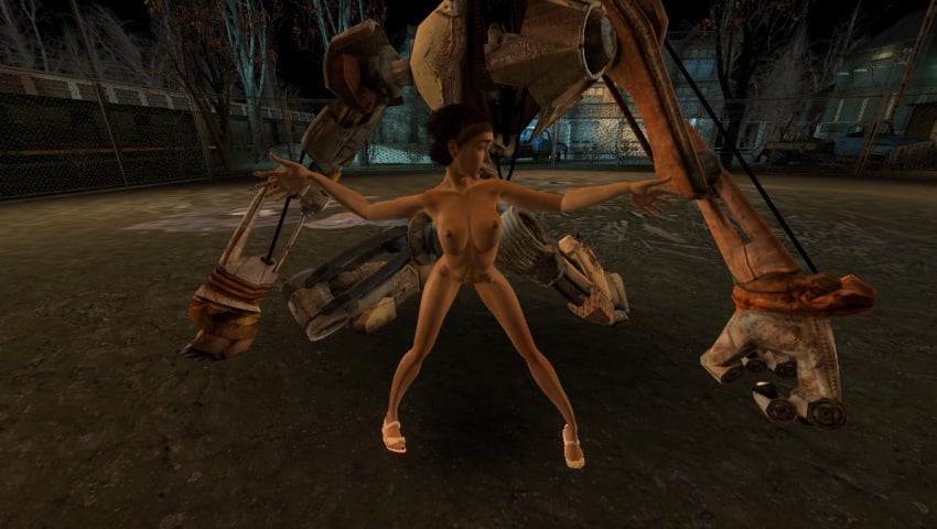 1girls 3d alyx_vance canine completely_nude completely_nude_female dog_(half-life_2) female garry's_mod half-life half-life_2 human human_female nude nude_female