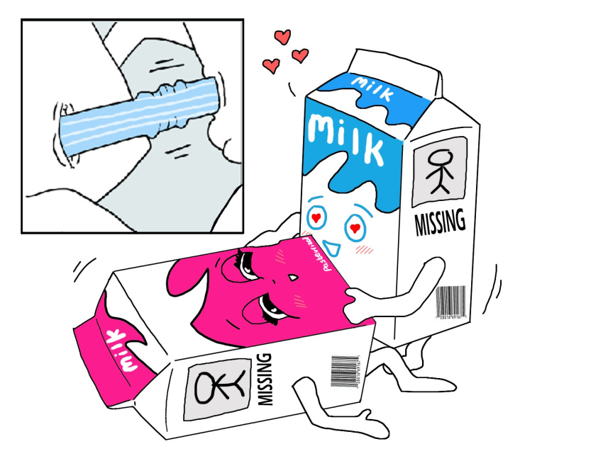 4chan anthro blur blush drink funny furry inanimate love mascot milk milk_carton milky no_humans on_back penetration penis pussy sex straight straw strawberry vaginal_penetration what