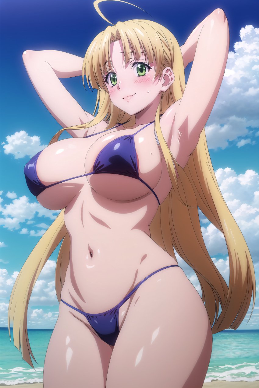 ai_generated arisato_yu asia_argento big_breasts bikini high_school_dxd thick_thighs