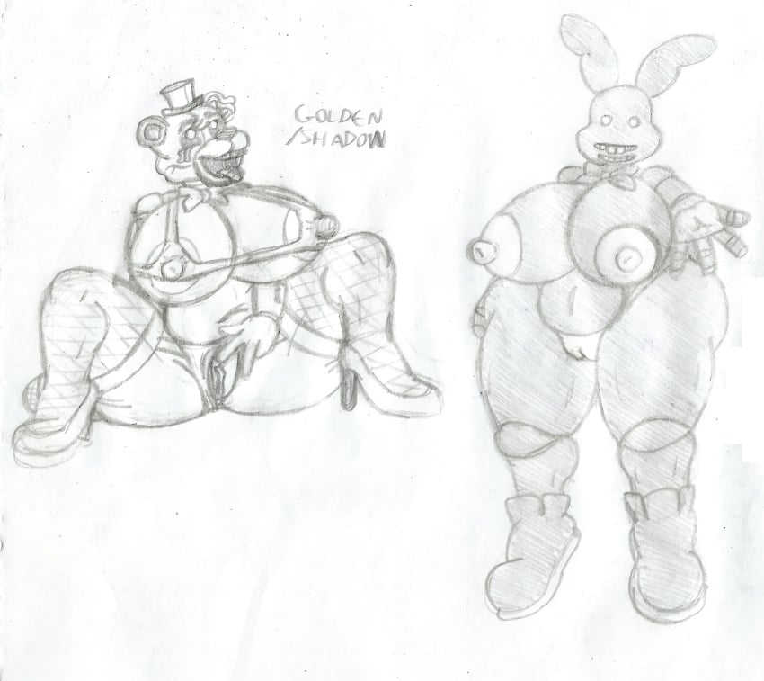 bear_girl big_breasts breasts bunny_girl captainhornybotld female female_only fingering five_nights_at_freddy's five_nights_at_freddy's_2 freddy_(fnaf) golden_freddy_(fnaf) looking_at_viewer nipples rule_63 rwqfsfasxc_(five_nights_at_freddy's) shadow_bonnie shadow_bonnie_(fnaf) shadow_freddy shadow_freddy_(fnaf) tag_me tagme toy_bonnie_(fnaf) withered_golden_freddy_(fnaf)