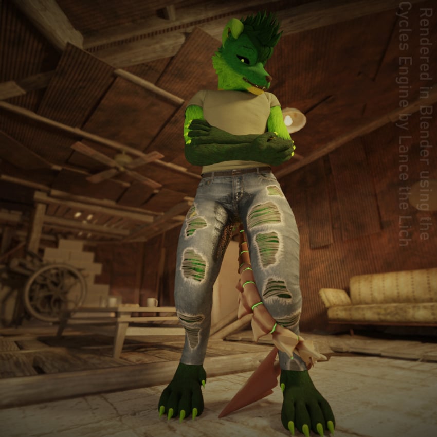 1:1 andromorph anthro bodily_fluids bone_tail canid canine canis claws cuntboy fallout feet fur genital_fluids green_body green_fur intersex lance_barrowpaw lance_the_lich lich male mammal microsoft paws peeing peeing_self post-apocalyptic raider raider_(fallout) skeletal_tail solo tail toe_claws toes undead urination urine watersports wetting wolf