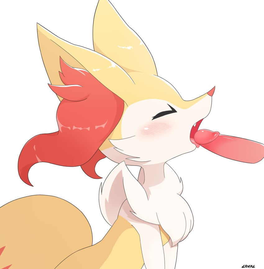 absurd_res ambiguous_focus ambiguous_gender anthro arm_tuft big_ears big_tail blush braixen chest_tuft closed_eyes cute_fangs duo erection eyelashes facial_tuft fangs fellatio fur game_freak generation_6_pokemon genitals glistening glistening_cheeks glistening_ears glistening_face glistening_genitalia glistening_inner_ear_fluff glistening_penis hi_res human human_on_anthro humanoid_genitalia humanoid_penis inner_ear_fluff interspecies leaning leaning_forward licking loval male male/ambiguous mammal nintendo open_mouth oral penile penis penis_lick pokemon pokemon_(species) pokephilia red_inner_ear_fluff sex shoulder_tuft slim small_waist snout tail tan_body tan_fur tan_tuft teeth thick_tail tongue tongue_out tuft yellow_body yellow_fur